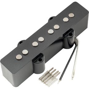 Artec JOA4 Alnico 5 Vintage Tone Jazz Bass Bridge Pickup 6.3K for 4 String J-Bass Electric Bass, Black