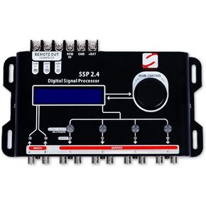 SSP 2.4 Digital Crossover and Equalizer 2 Channel Inputs and 4 Channel Outputs Full Digital Signal Processor DSP Sequencer 15 Band Graphic Equalization 12 Presets