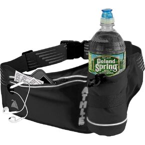 Athle Sport Running Fanny Pack with Water Bottle Holder - Adjustable Running Belt With Water Bottle Holder and Pouch - One Size Fits All Travel Fanny Pack