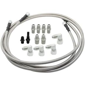 70" Transmission Cooler Lines Kit with 6AN Hose Fitting Compatible with 6AN Transmission 4L80E TH350 TH400 4L60E 700R4 200-4R TR6060 C5 C6 AOD