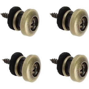 The Lord of the Tools 4Pcs Guitar Strap Fixator Mushrooms Head Electric Guitar Strap Locks Metal Strap Lock Guitar Button Pin Strap Buckle Black