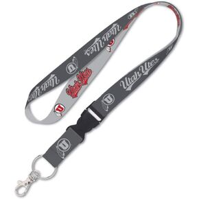 University of Utah Utes Premium Lanyard Key Chain, Charcoal Edition
