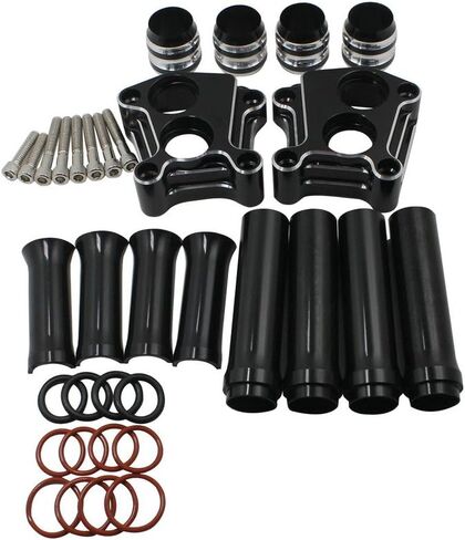 HDBUBALUS Motorcycle Pushrod Cover Lifter Block Cover Pads Fit for Harley Twin Cams 1999-2016 Black in Saudi Arabia