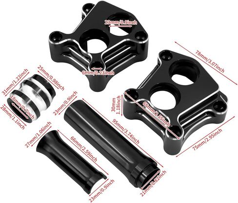 HDBUBALUS Motorcycle Pushrod Cover Lifter Block Cover Pads Fit for Harley Twin Cams 1999-2016 Black in Saudi Arabia