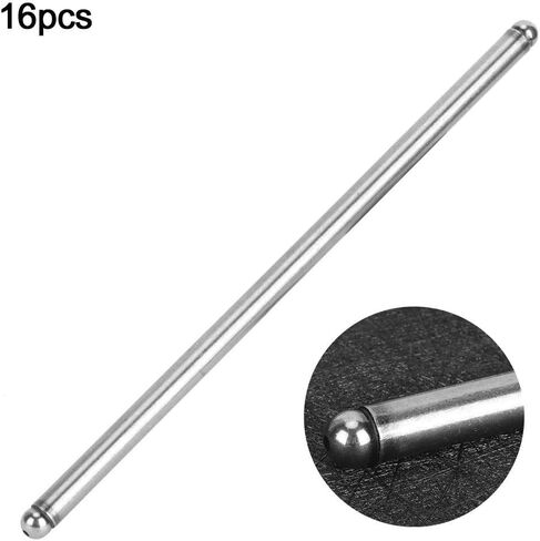 16Pcs Valve Push Rod Set, Hardened Steel Pushrods Replacement 5/16in Diameter 7.8in Standard Length Fit for Chevy in Saudi Arabia