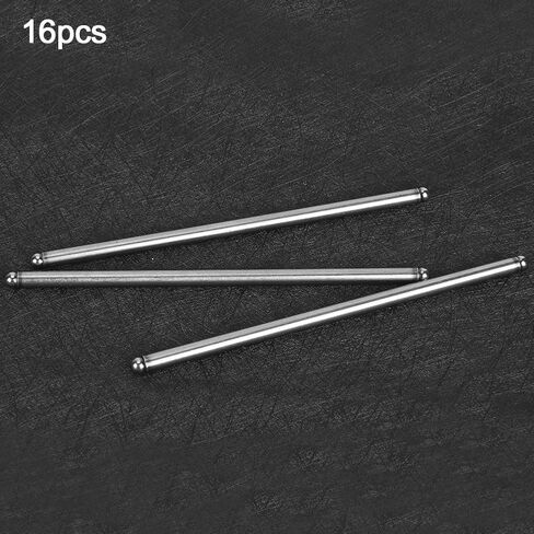16Pcs Valve Push Rod Set, Hardened Steel Pushrods Replacement 5/16in Diameter 7.8in Standard Length Fit for Chevy in Saudi Arabia