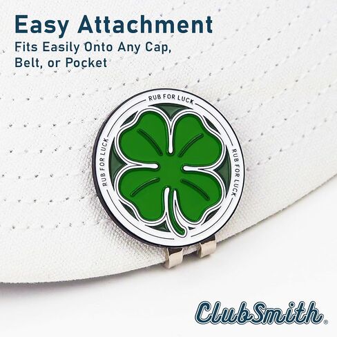 مجموعة مشبك قبعة كرة الجولف الفاخرة من ClubSmith®، البرسيم المحظوظ وشامروك، علامة كرة الجولف المغناطيسية المضحكة، ملحقات الجولف الرائعة لعملة التحديد، هدايا الجولف للرجال والنساء in Kuwait