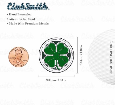 مجموعة مشبك قبعة كرة الجولف الفاخرة من ClubSmith®، البرسيم المحظوظ وشامروك، علامة كرة الجولف المغناطيسية المضحكة، ملحقات الجولف الرائعة لعملة التحديد، هدايا الجولف للرجال والنساء in Kuwait