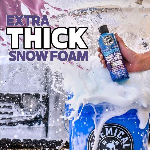 Chemical Guys CWS21616A Car Wash, Dry & Shine Bundle - Blueberry Snow Foam Car Wash Soap, 16 oz + After Wash Gloss Boosting Drying Aid (16 oz) (2 Items) Works on Cars, Trucks, SUVs in Saudi Arabia