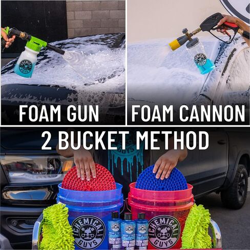 Chemical Guys CWS21616A Car Wash, Dry & Shine Bundle - Blueberry Snow Foam Car Wash Soap, 16 oz + After Wash Gloss Boosting Drying Aid (16 oz) (2 Items) Works on Cars, Trucks, SUVs in Saudi Arabia