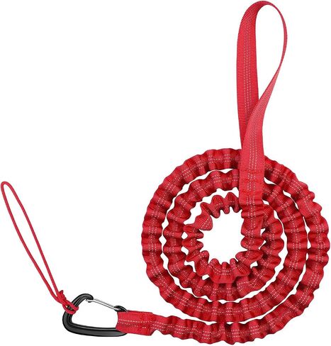 Bike Bungee Tow Rope for Kids, Child Bike Stretch Bungee Cord Pull Behind Attachment High Strength 800KG 3M Bicycle Towing Strap with Carabiner, Mountain Bike Tow Rope(Black) in Saudi Arabia