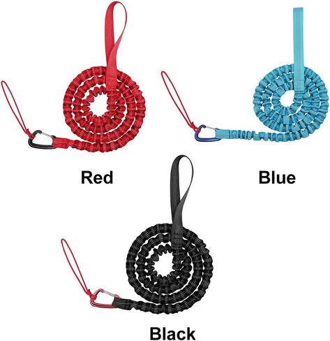 Bike Bungee Tow Rope for Kids, Child Bike Stretch Bungee Cord Pull Behind Attachment High Strength 800KG 3M Bicycle Towing Strap with Carabiner, Mountain Bike Tow Rope(Black) in Saudi Arabia