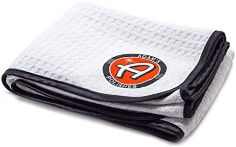 Adam's Great White Microfiber Drying Towel - Soft & Absorbent Microfiber Drying Towel That Wont Scratch or Swirl Delicate Surfaces - The Safe, Effortless Way to Dry Your Vehicle in Saudi Arabia