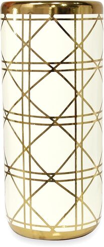 ZOEJADE Porcelain Ceramic Umbrella Stand Umbrella Holder Modern Style Floor Vase for Storing Canes Walking Sticks for Entryway Indoor 18'' High in Saudi Arabia