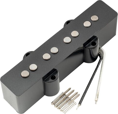 Artec JOA4 Alnico 5 Vintage Tone Jazz Bass Pickups مجموعة التقاطات جسر الرقبة لـ 4 سلسلة J-Bass الكهربائية، أسود in Saudi Arabia