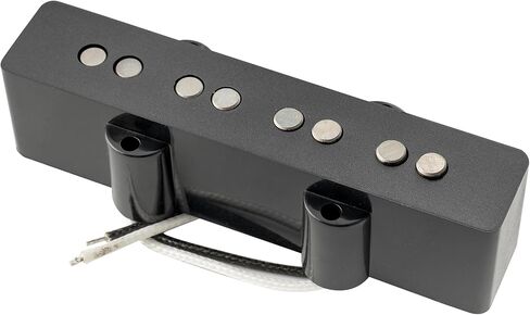 Artec JOA4 Alnico 5 Vintage Tone Jazz Bass Pickups مجموعة التقاطات جسر الرقبة لـ 4 سلسلة J-Bass الكهربائية، أسود in Saudi Arabia