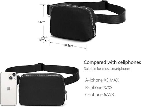 Belt Bag Waist Pack Bum Bag Crossbody Fanny Pack for Women and Men with Adjustable Strap Small Waist Pouch for Travel Workout Running Hiking in Saudi Arabia