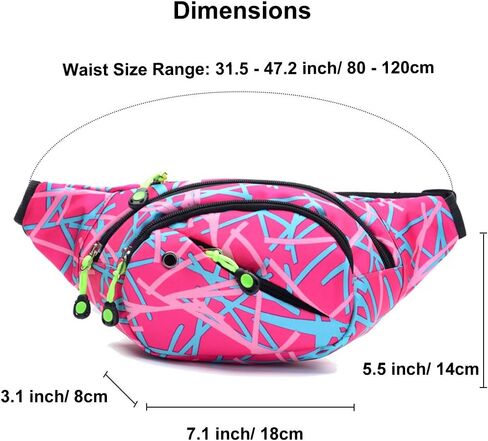 حقيبة خصر Ausion Fanny Pack للرجال والنساء، حزام قابل للتعديل، حقيبة بوم عصرية مقاومة للماء، حقيبة خصر للمشي لمسافات طويلة للسفر، كاجوال، الجري، المشي لمسافات طويلة، ركوب الدراجات in Kuwait