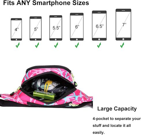 حقيبة خصر Ausion Fanny Pack للرجال والنساء، حزام قابل للتعديل، حقيبة بوم عصرية مقاومة للماء، حقيبة خصر للمشي لمسافات طويلة للسفر، كاجوال، الجري، المشي لمسافات طويلة، ركوب الدراجات in Kuwait