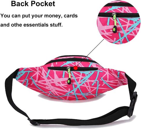 حقيبة خصر Ausion Fanny Pack للرجال والنساء، حزام قابل للتعديل، حقيبة بوم عصرية مقاومة للماء، حقيبة خصر للمشي لمسافات طويلة للسفر، كاجوال، الجري، المشي لمسافات طويلة، ركوب الدراجات in Kuwait