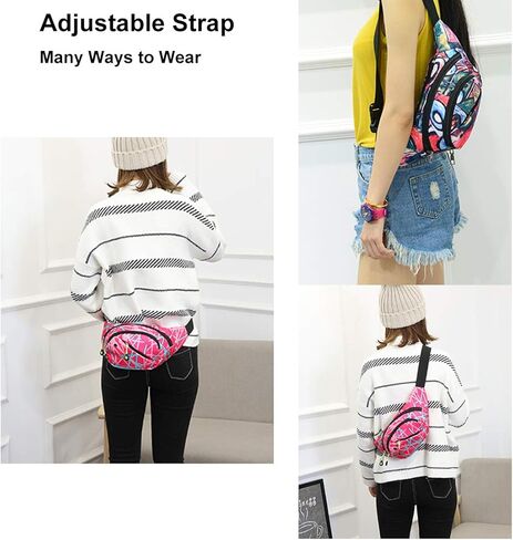 حقيبة خصر Ausion Fanny Pack للرجال والنساء، حزام قابل للتعديل، حقيبة بوم عصرية مقاومة للماء، حقيبة خصر للمشي لمسافات طويلة للسفر، كاجوال، الجري، المشي لمسافات طويلة، ركوب الدراجات in Kuwait
