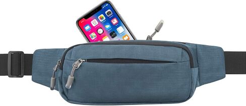USHAKE Fanny Pack حقائب الخصر مع موسع للرجال والنساء، حقيبة الخصر وحقيبة الورك مع 3 جيوب بسحاب وأشرطة قابلة للتعديل للسفر غير الرسمي والمشي لمسافات طويلة والجري والرياضات الخارجية in Kuwait