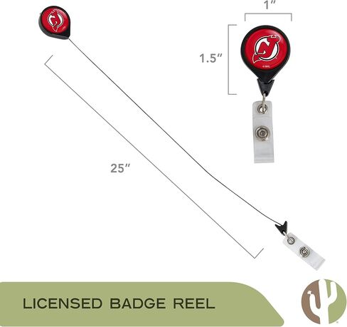 New Jersey Devils NJ NHL Team Retractable Badge Holder Ticket Clip Reel ID in Saudi Arabia