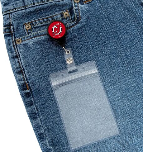 New Jersey Devils NJ NHL Team Retractable Badge Holder Ticket Clip Reel ID in Saudi Arabia
