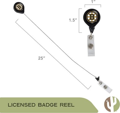 Boston Bruins NHL Team Retractable Badge Holder Ticket Clip Reel ID in Saudi Arabia