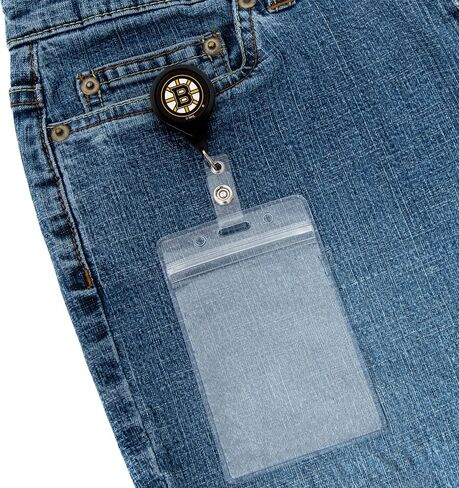 Boston Bruins NHL Team Retractable Badge Holder Ticket Clip Reel ID in Saudi Arabia
