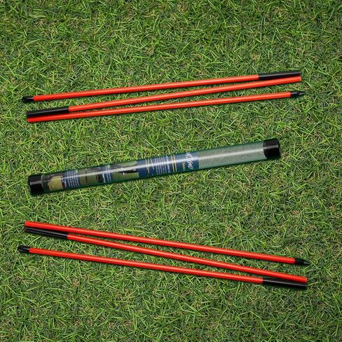 عصا محاذاة الجولف MSOAT، 2 حزمة من قضبان محاذاة الجولف، 48 بوصة عصي محاذاة قابلة للطي لتصحيح وضعية التأرجح، أعواد مساعدة تدريب ممارسة الجولف مع علبة أنبوبية in Kuwait