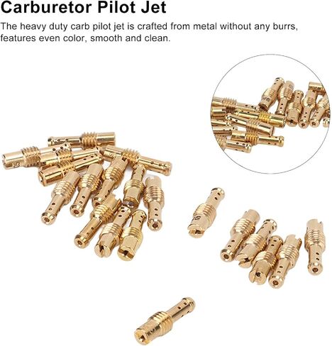 Carburetor Pilot Nozzle, 20PCS Carburetor Slow Pilot Jet Kit 12.5 60 Metal Replacement for MIKUNI VM TM TMX Carbs in Saudi Arabia