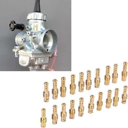 Carburetor Pilot Nozzle, 20PCS Carburetor Slow Pilot Jet Kit 12.5 60 Metal Replacement for MIKUNI VM TM TMX Carbs in Saudi Arabia