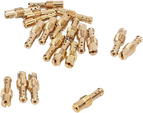 Carburetor Pilot Nozzle, 20PCS Carburetor Slow Pilot Jet Kit 12.5 60 Metal Replacement for MIKUNI VM TM TMX Carbs in Saudi Arabia