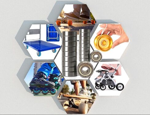 محامل كروية 608zz 608zz عالية السرعة ABEC-7 محامل لوح التزلج للخلاطات وألواح التزلج والدراجات البخارية والدوارات والأسطوانة 608 محمل لوح التزلج 20 قطعة in Kuwait