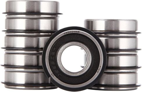XiKe 10 Pack 99502HNR Bearing ID 5/8" x OD 1-3/8" x Width 7/16", Replacement for Go Kart, Mini Bikes and Lawn Mowe Wheel Hub Etc, Double Seal, Snap Ring and Pre-Lubricated. in Saudi Arabia