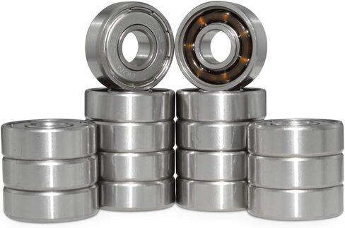 Bont Skates - Precision Skate Bearings JESA 608 Black Series - Pre Lubricated Inline Speed Roller Skate Derby Skateboard Scooter - Pack of 16 in Saudi Arabia