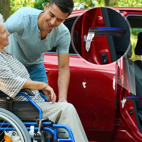 قطعتان من مقابض دعم السيارة، مقابض مساعدة باب السيارة، مقابض مساعدة السيارة لكبار السن مع قاطع النوافذ لكبار السن والمعاقين، متوافقة مع معظم السيارات باللون الأسود (نمط دقيق) in Kuwait