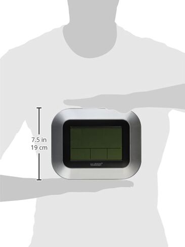 La Crosse Technology WT-8005U-S Atomic Digital Wall Clock with Indoor Temperature, Silver & 617-1270 Atomic LCD Alarm Clock in Saudi Arabia