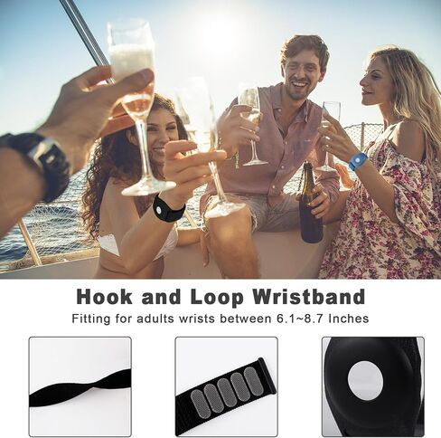 قطعتان من حامل ميدالية الأميرة كروز، سوار قابل للتعديل لأساور معصم ميدالية الأميرة مع لاصق سحري إكسسوارات حامل ساعة ميدالية الأميرة المريحة للرجال والنساء (أزرق، أسود) in Kuwait