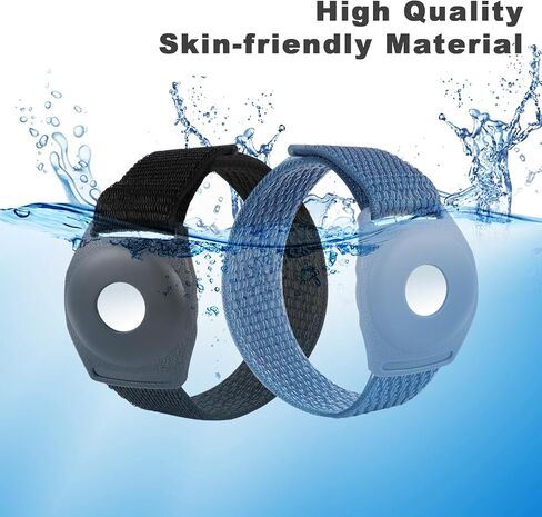 قطعتان من حامل ميدالية الأميرة كروز، سوار قابل للتعديل لأساور معصم ميدالية الأميرة مع لاصق سحري إكسسوارات حامل ساعة ميدالية الأميرة المريحة للرجال والنساء (أزرق، أسود) in Kuwait