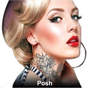 Tinsley Transfers Posh Full Neck Temporary Tattoo