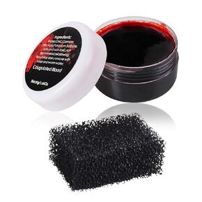 Go Ho Blood Splatter Fake Blood Washable(2.1 oz),Halloween Fake Blood Spray Eye Blood Drops Body Paint,Fake Blood for Clothes and Zombie Monster Vampire Clown Costume Cosplay Makeup,1PC