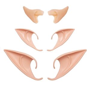 3 Pair Fairy Pixie Elf Ears,Latex Pointy Ears,Cosplay Ears for Cosplay Halloween Christmas Any Themed Party…