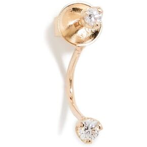 Zoe Chicco Women's 14k Mixed Round Diamonds Stud Jacket Single Earring