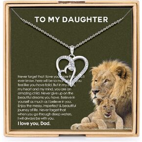 Daughter Gifts from Dad, 925 Sterling Silver Daughter Necklace Gifts for Daughter Father Daughter Gifts To My Daughter Necklace Birthday