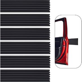 RUBBER BOND Garage Wall Protectors 6 Pack - 2.75x15 Inches Strong Self-Adhesive Rubber Bumper Protectors for Garage Walls - Anti-Scratch and Waterproof Garage Wall Protector (Black)