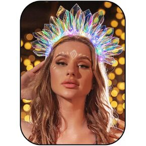 EARENT Light Up Headbands Led Glow Hair Band Flashing Holiday Rave Costume Hair Accessories for Women