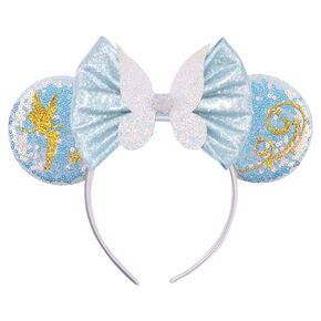 JIAHANG Polka Dot Mic Mouse Ear Headband Sequin Bow Festival Costume Headwear Amusement Park Headpiece for Women Girls