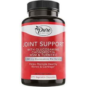 Pure By Nature Joint Support, Glucosamine with Chondroitin Turmeric MSM Boswellia Supplement, 270 Capsules in Saudi Arabia